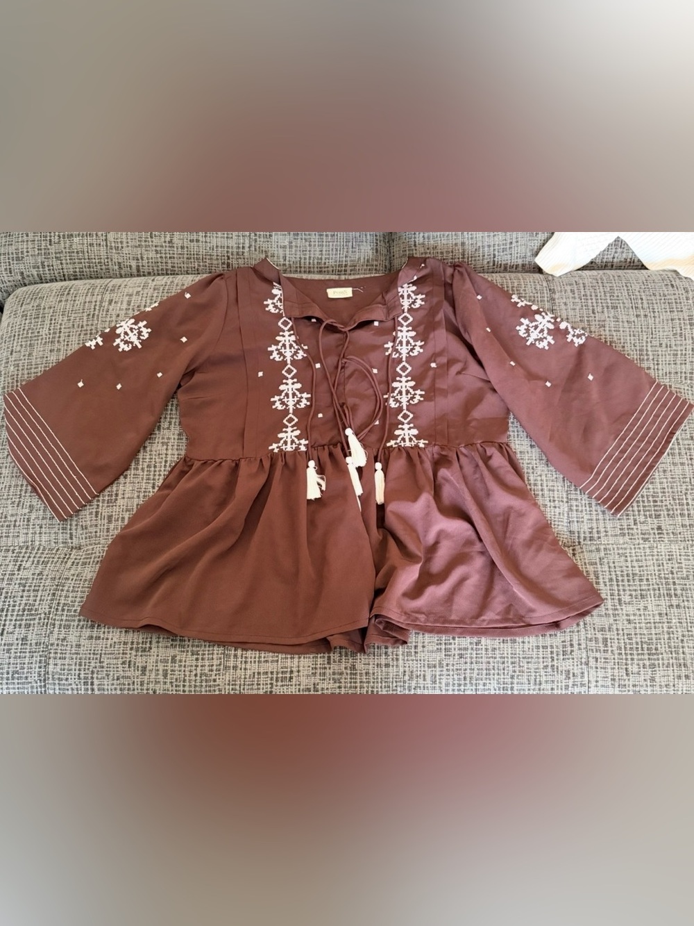 PlusS Collection | Embroidered Boho Top - Picture 2 of 7